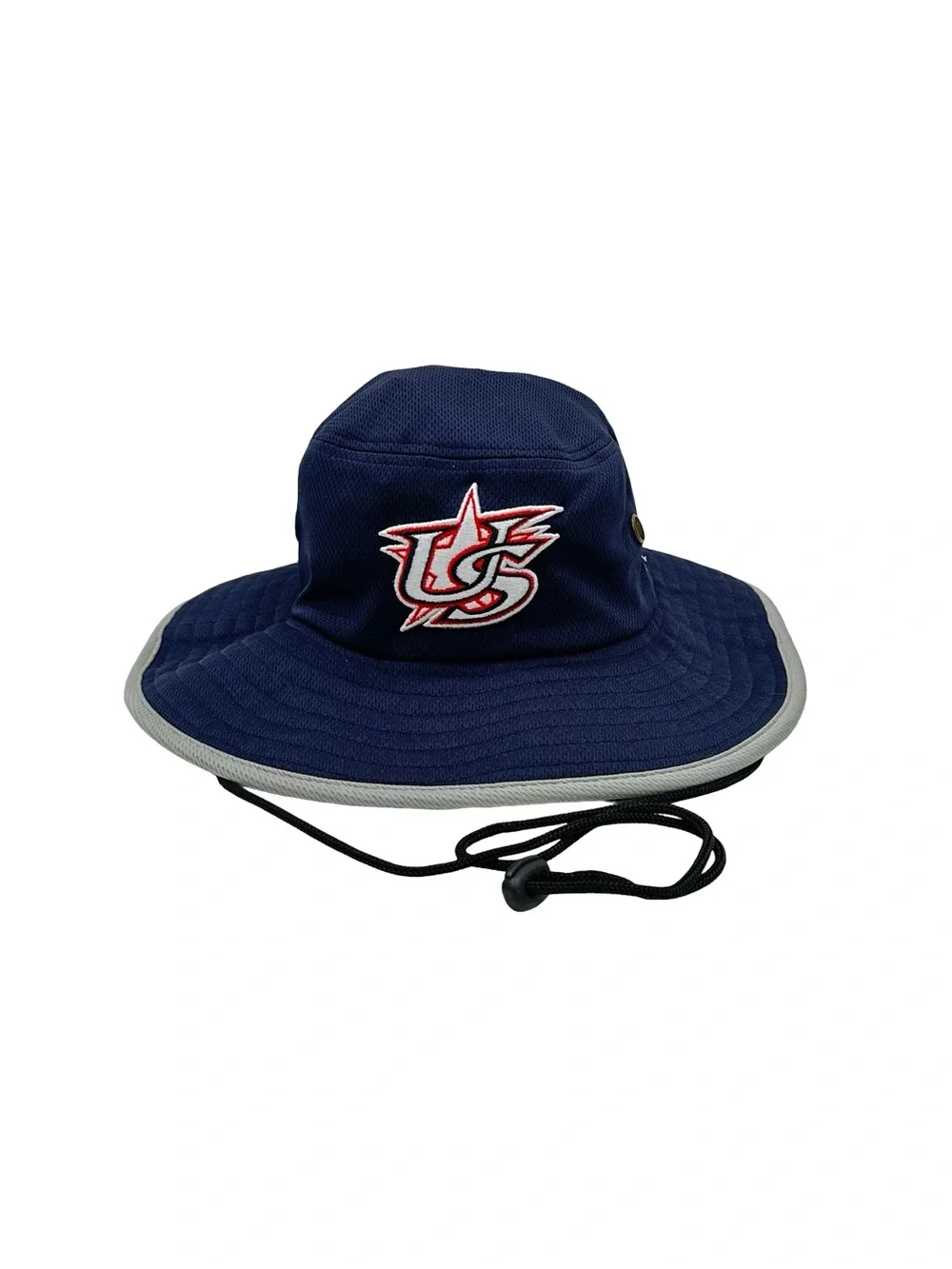 Baseballism Team USA Navy Performance Bucket Hat Boonie Sun Hat Adjustable Strap